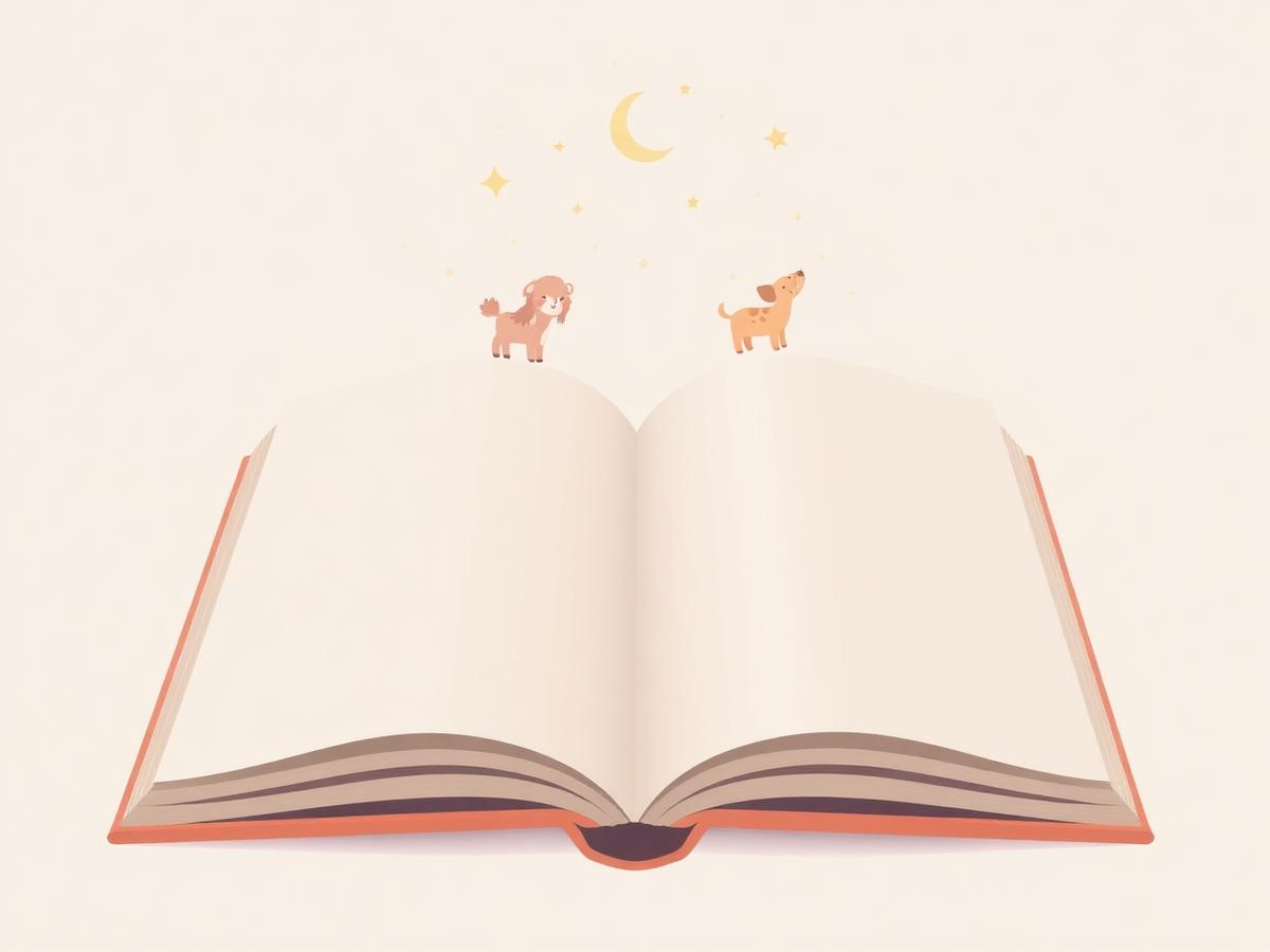 Открытая книга со сказкой